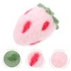Beavorty Felt Strawberry Crafts Wool Felt Pink Strawberries Plush DIY Craft Decoration for Hairpin Brooch Hat Jewelry Accessories 10pcs view 3