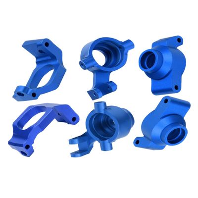 Rcarmumb RC Upgrades Part for 1/10 Maxx WideMaxx,Aluminum Caster Blocks C-hubs&Steering Blocks&Carriers Stub Axle Hops Up for RC Truck Mode #89086-4,#89076-4,Replace #8932,8937,8952,Navy Blue