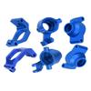 Rcarmumb RC Upgrades Part for 1/10 Maxx WideMaxx,Aluminum Caster Blocks C-hubs&Steering Blocks&Carriers Stub Axle Hops Up for RC Truck Mode #89086-4,#89076-4,Replace #8932,8937,8952,Navy Blue view 1