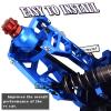 Rcarmumb RC Upgrades Part for 1/10 Maxx WideMaxx,Aluminum Caster Blocks C-hubs&Steering Blocks&Carriers Stub Axle Hops Up for RC Truck Mode #89086-4,#89076-4,Replace #8932,8937,8952,Navy Blue view 3