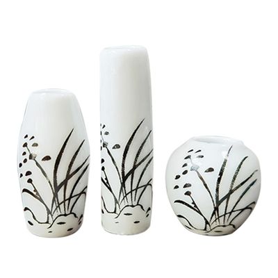 Abaodam 3Pcs Small Ceramic Flower Vases Miniature Dollhouse Mini Plant Pot Ornaments 1 12 Scale Bud Vases for Dollhouse Decor and Photography Props
