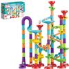 Marble Run for Kids Ages 4-8 - Maze Game DIY Educational Playset Birthday Gift for Ages 3+,Track Pipe Building Blocks Glass Marbles for Kids Birth Day Preschool, Toys for 3 Year Old Boys Christmas view 1