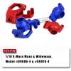 Rcarmumb RC Upgrades Part for 1/10 Maxx WideMaxx,Aluminum Caster Blocks C-hubs&Steering Blocks&Carriers Stub Axle Hops Up for RC Truck Mode #89086-4,#89076-4,Replace #8932,8937,8952,Red view 2