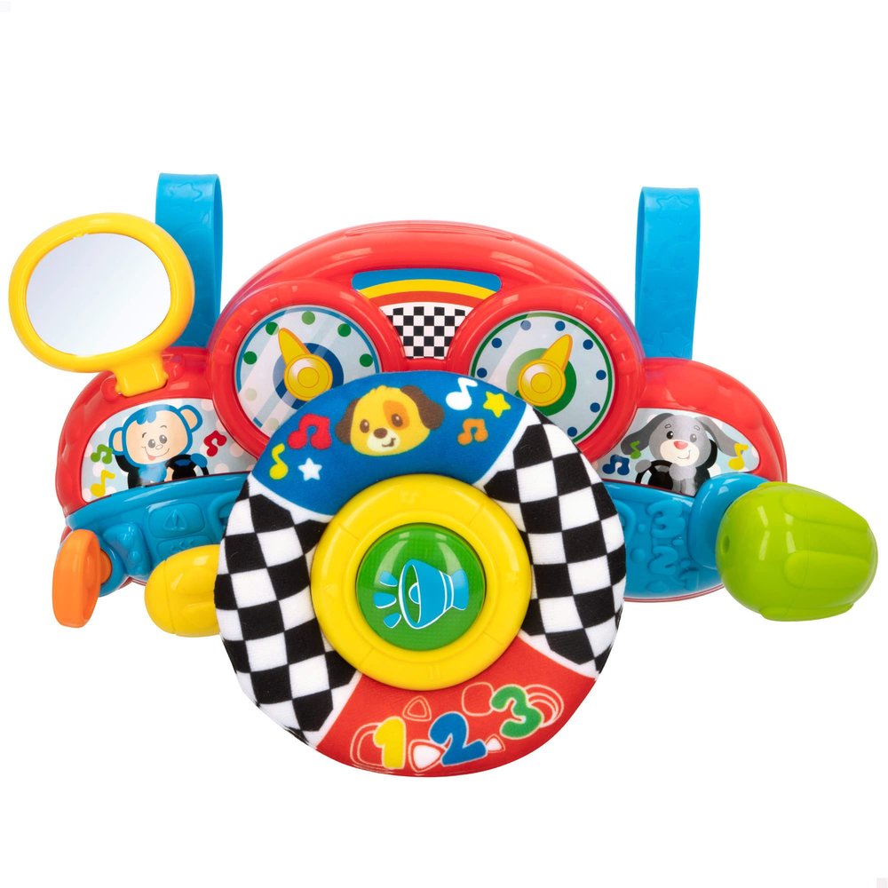 Winfun 46879 Baby Steering Wheel with Light and Sound, Toy and Accessories for Babies, Interactive, Gifts for Pram or Crib