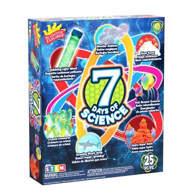 Alex Toys 7 Days of Science, Fun Easy Science Experiments for Kids Ages 6-10. 25 Pieces Fun, Safe, Everything Included.