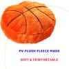17.7" Basketball Plush Pillow Soft Fluffy Velvet Stuffed Football Throw Pillow Sports Rugby Ball Shaped Sleeping Travel Pillow Sofa Recliner Bedroom Decoration Gifts for Kids Children Boys Women Men view 3