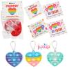 Funeta Valentines Pop Its for Kids  30 Pack Fidget Toy Valentines Day Cards for Classroom Exchange, Boys and Girls, School Classmate Gifts view 4