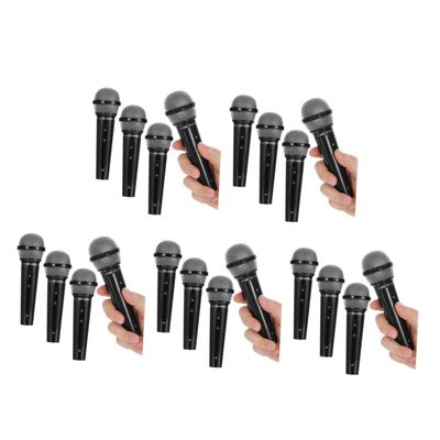 20 Pcs Simulation Microphone Toy Microphone Prop Microphone Prop for Kids Mics Props Toy Microphone for Kids Play Microphone Prop Kids Play Microphone Toys Child Plastic Pillar