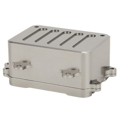 Aqur2020 RC ESC Box, Protective Metal High Strength Receiver Box Silver for 1/10 RC Crawler Car