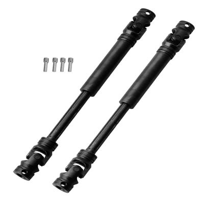 RC Crawler Drive Shaft 105-155MM Upgrades for 1/10 SCX10 D90 Gen7/Pro RC 4WD GEN8 SCX10-II,RCMYou 2pcs Universal Driveshaft,Full Steel Axles Part Hop-Ups,Black (2pcs 105-155MM)