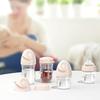 Gulicola Natural Glass Baby Bottle for Breastfeeding Babies, Newborn Anti-Colic Bottle Set with Slow Flow Nipple, 0-3 Months, 5 oz, 2 Pack - White view 2