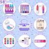 Hollyhi 58 Pcs Kids Makeup Kit for Girl, Princess Toys Real Washable Cosmetic Set with Mirror, Kids Makeup Sets for Girls, Play Make Up Birthday Gifts for 3 4 5 6 7 8 9 10 11 12 Years Old Kid(Purple) view 2