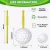 Golf Ball Cups with Lid and Straw - 14 oz Plastic Party Favors, Shaped Decorations for Drinking, Themed Parties (12) view 3