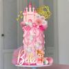 19 PCS Princess Cake Topper Castle Cake Decoration with Snowflake and Stars for Princess Birthday Supplies (Pink) view 4