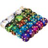 TecUnite 25 Pieces 6 Side Polyhedral Dice Set with Black Pouch Compatible with Board Activities, Parties, Math Learning and Others with Random Multi Colored Mix Color(Mix Color,6 Sides) view 1