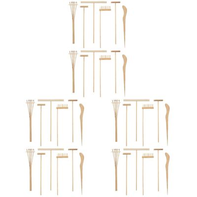 COHEALI Sandbox Toys Desktop Accessories 36 pcs Bamboo Zen Tiny rake for Sand Zen Sand rake Tabletop Rock Sandbox Tools Garden Tools Mini Sandbox Toys Desktop Accessories