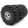 HOBBYSOUL 2.2 Beadlock Wheels and Tires Height 4.88'', 2.2 Mud Slingers Tires & 2.2 Wheels Silver Black for Gen8 Everest gen 7 Pro/Axial Capra Wraith / TRX4, (4-Pack, Assembled) view 1