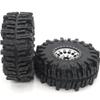 HOBBYSOUL 2.2 Beadlock Wheels and Tires Height 4.88'', 2.2 Mud Slingers Tires & 2.2 Wheels Silver Black for Gen8 Everest gen 7 Pro/Axial Capra Wraith / TRX4, (4-Pack, Assembled) view 4