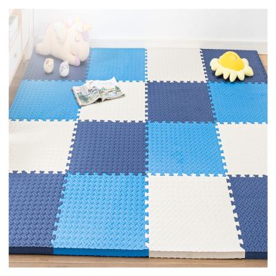 HSYFdy EVA Foam Play Mat with Borders, Soft Interlocking Floor Tiles, Puzzle Play Mat Non Slip Portable Gym Mat Multi Colour Children Rug Crawl Mat (Color : B, Size : 60x60x2.5cm-20tiles)
