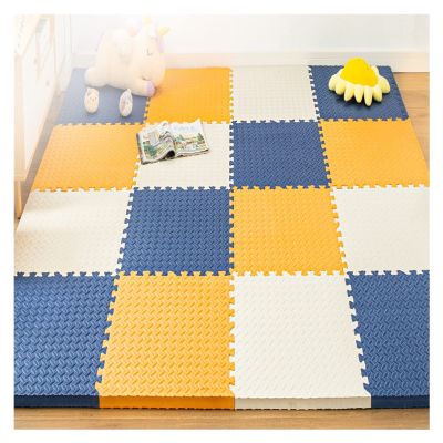 HSYFdy EVA Foam Play Mat with Borders, Soft Interlocking Floor Tiles, Puzzle Play Mat Non Slip Portable Gym Mat Multi Colour Children Rug Crawl Mat (Color : C, Size : 60x60x2.5cm-20tiles)