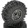 HOBBYSOUL 2.2 Mud Slingers Tires 124mm & 2.2 Beadlock Wheels Black, 2.2 Tires and Wheels 12mm Hex Rims for Axial Capra Wraith/Traxxas TRX4 / Gen8 Everest gen 7 Pro, (4-Pack, Assembled) view 4