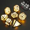 HTPOW Light Up DND Dice Set of 7 USB Rechargeable Role Playing Dice with Charging Box, Valentine's Day Gift Shake to Light up LED Dice for Dungeons and Dragons Role Playing Tabletop Games view 1