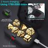 HTPOW Light Up DND Dice Set of 7 USB Rechargeable Role Playing Dice with Charging Box, Valentine's Day Gift Shake to Light up LED Dice for Dungeons and Dragons Role Playing Tabletop Games view 2