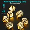 HTPOW Light Up DND Dice Set of 7 USB Rechargeable Role Playing Dice with Charging Box, Valentine's Day Gift Shake to Light up LED Dice for Dungeons and Dragons Role Playing Tabletop Games view 3