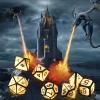 HTPOW Light Up DND Dice Set of 7 USB Rechargeable Role Playing Dice with Charging Box, Valentine's Day Gift Shake to Light up LED Dice for Dungeons and Dragons Role Playing Tabletop Games view 4