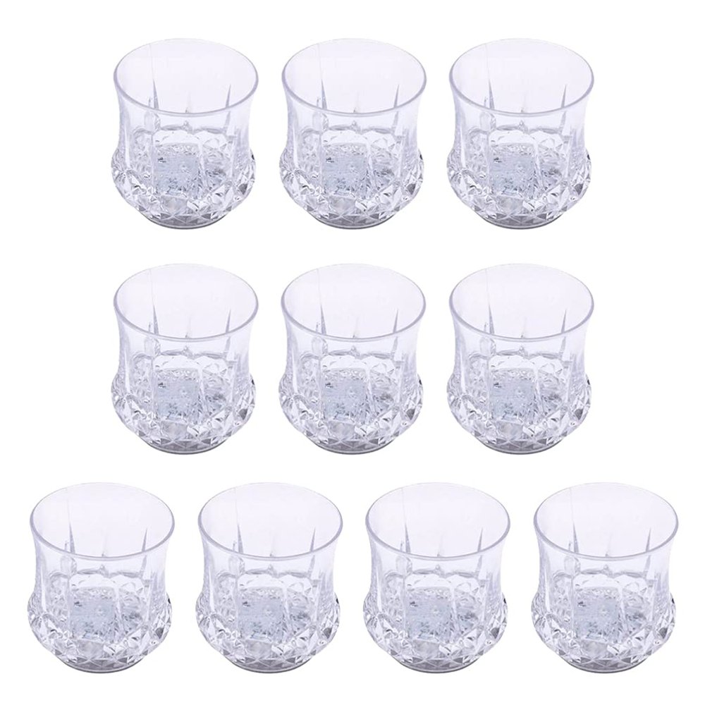 10pcs Pineapple Cup Led Cups Light Glasses Kids Party Cups Light up Glowing Glasses Flashing Drink Tumbler Bulk Toys for Kids Tumblers White Plastic Child Light Cup Juice