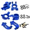 Rcarmumb Upgrades Part for 1/8 Sledge 4WD, Alloy Caster Block & Steering Blocks & Rear Stub Axle Carriers Hops up for Sledge 4WD Monster Truck #95076-4,Replace #9537,#9532,#9552,Navy Blue view 1