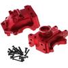 Rcarmumb Gear Box Upgrades Part for 1/8 Sledge 4WD,Aluminum Front Rear Universal Gear Box Housing, RC Alloy Gearbox Hops up for Sledge Monster Truck RC Car #95076-4,Replace #9529, Red 1 Set view 1