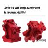 Rcarmumb Gear Box Upgrades Part for 1/8 Sledge 4WD,Aluminum Front Rear Universal Gear Box Housing, RC Alloy Gearbox Hops up for Sledge Monster Truck RC Car #95076-4,Replace #9529, Red 1 Set view 2