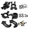 Rcarmumb Upgrades Part for 1/8 Sledge 4WD, Alloy Caster Block & Steering Blocks & Rear Stub Axle Carriers Hops up for Sledge 4WD Monster Truck #95076-4,Replace #9537,#9532,#9552,Black view 1