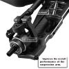 Rcarmumb Upgrades Part for 1/8 Sledge 4WD, Alloy Caster Block & Steering Blocks & Rear Stub Axle Carriers Hops up for Sledge 4WD Monster Truck #95076-4,Replace #9537,#9532,#9552,Black view 3
