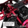 Rcarmumb Front Chassis Brace Upgrades Part for 1/8 Sledge 4WD #95076-4,Aluminum Alloy Front Chassis Brace Hops up for Sledge Monster Truck RC Car #95076-4,Replace #9520, Red view 3