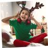 FOMIYES Reindeer Antlers Headband, Christmas Deer Antlers Hair Hoop with Bells, Elk Antler Headwear for Christmas Easter Birthday Costume Party (Coffee) view 4
