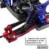 Rcarmumb Suspension Arms Upgrades Part for 1/8 Sledge 4WD #95076-4, 4pcs Aluminum Front Rear Swing Arm Hops Up w/Carbon Fibre Dust-Proof Protection Plate,Red view 3