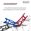 Rcarmumb Suspension Arms Upgrades Part for 1/8 Sledge 4WD #95076-4, 4pcs Aluminum Front Rear Swing Arm Hops Up w/Carbon Fibre Dust-Proof Protection Plate,Red view 4