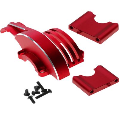 RCarmumb Upgrades Part for 1/8 Sledge 4WD,Aluminum Main Gear Cover Alloy Hops up for Sledge 4WD Monster Truck RC Car #95076-4,Replace #9584,Red