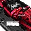 RCarmumb Upgrades Part for 1/8 Sledge 4WD,Aluminum Main Gear Cover Alloy Hops up for Sledge 4WD Monster Truck RC Car #95076-4,Replace #9584,Red view 3