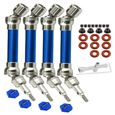 Rcarmumb CVD Drive Shaft Upgrades for 1/10 Senton Granite 3s Blx&Mega550,Vortek 3s Blx,Big rock v2,4Pcs Front Rear Harden Steel #45 Driveshaft Parts Hop Up, #ARAC4041, (More Powerful),Navy blue