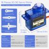 Hanaive 16 Pcs SG90 9g Mini Micro Servo Motors RC Servo Kit for Robot Helicopter Airplane Car Boat Control view 2