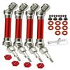 Rcarmumb CVD Drive Shaft Axles Upgrades for 1/10 Granite Senton 3s Blx&Mega550,Vortek 3s Blx,Big Rock v2,4Pcs Front Rear Harden Steel #45 Driveshaft Parts Hop Up, #ARAC4041, (More Powerful),Red view 1