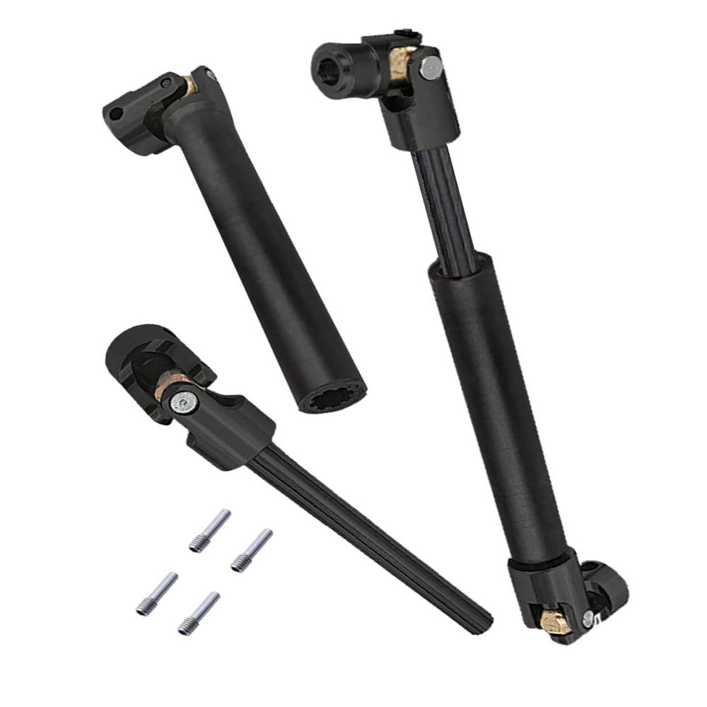 RC Drive Shaft Universal Upgrades for 1/10 SCX10 II Red cat D90 Gen7/Pro RC 4WD GEN8 SCX10 2, Rcarmumb 2pcs RC Crawler Driveshaft,Harden Steel #45 Part Hop-Ups (116-170MM, 2-Pack) Black