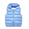 Children Kids Toddler Infant Baby Boys Girls Sleeveless Winter Solid Coats Ears Hooded Boys (Light Blue, 3-4 Years) view 1