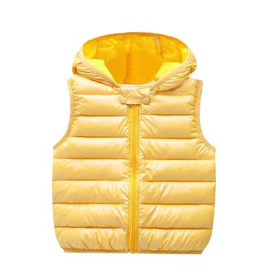 Children Kids Toddler Infant Baby Boys Girls Sleeveless Winter Solid Coats Ears Hooded Boys (Yellow, 12-18 Months)