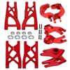 Rcarmumb Upgrades Part for 1/10 Vorteks 4x4 3S Blx,Granite/Senton 4x4 3S Blx & Mega 550,Alloy Front Rear Suspension Arms & Steering Blocks Caster Blocks C-Hubs Stub Axle Carriers,Red view 1