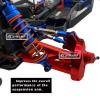 Rcarmumb Upgrades Part for 1/10 Vorteks 4x4 3S Blx,Granite/Senton 4x4 3S Blx & Mega 550,Alloy Front Rear Suspension Arms & Steering Blocks Caster Blocks C-Hubs Stub Axle Carriers,Red view 3
