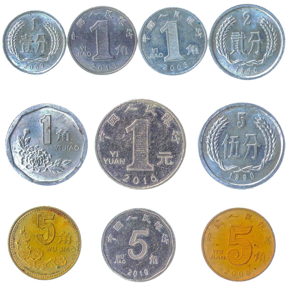 China 10 Mixed Novelty Coins | Asian Flowers and Blossoms | Lotus | World Tokenage | Fantasy Coins